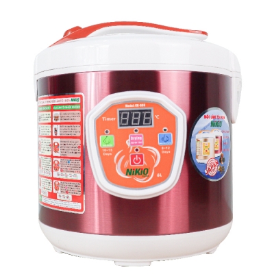 Máy làm tỏi đen tùy chỉnh Nikio NK-686 - 6L, màu cafe sữa